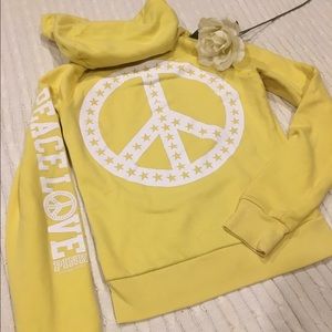 PINK Victoria's Secret full zip peace hoodie S