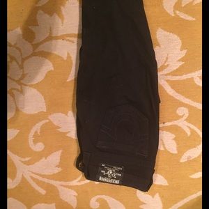 Black Rayón, Nylon, and Spandex Skinny Jeans
