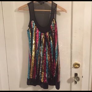Bebe Sequin Mini Cocktail Dressy (Dressy-Formal)