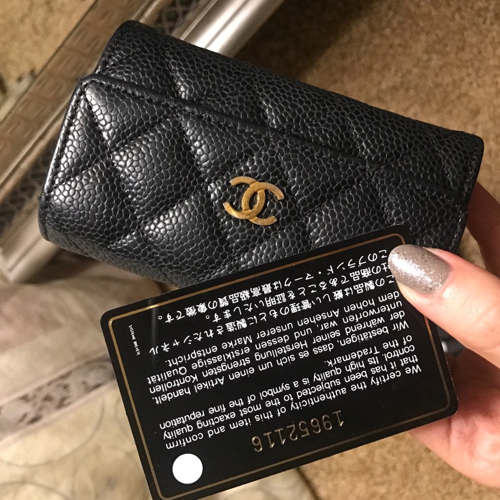 SOLD!! Classic Chanel Card Holder Black Caviar - Picture 3 of 4