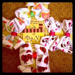 🐢SET 8 Cute bow clips! 🐼