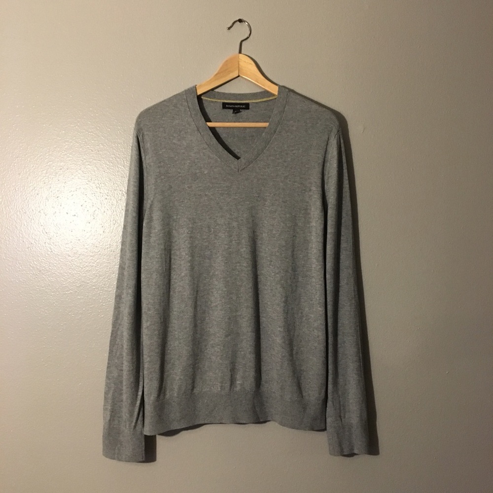 Banana Republic Cotton-blend V-neck Sweater