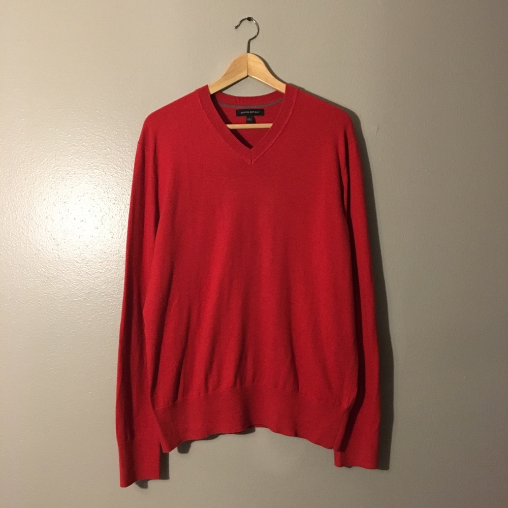 Banana Republic Cotton V-neck Sweater