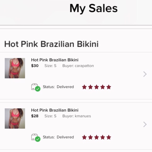 Hot Pink Brazilian Bikini - Picture 3 of 3