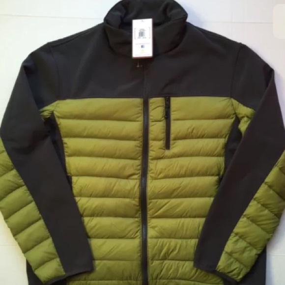 Hawke & Co Hybrid Down Jacket XL Solid Gray/Green - Picture 1 of 8