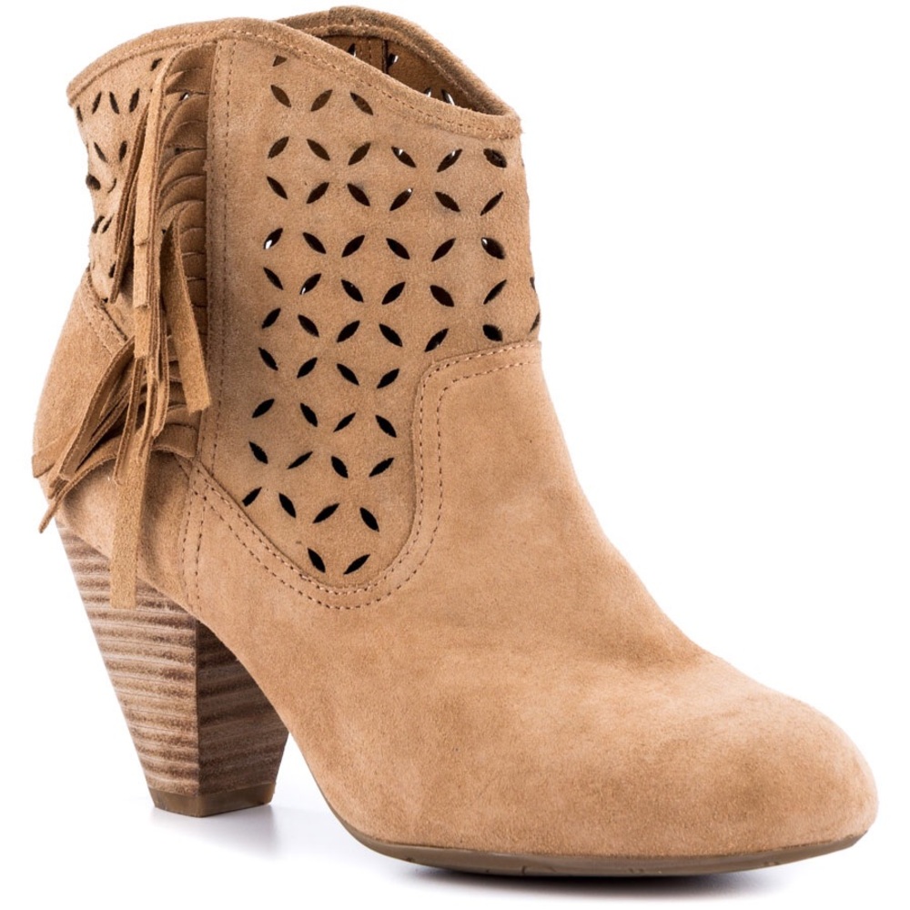 Fringe Suede Ankle Booties
