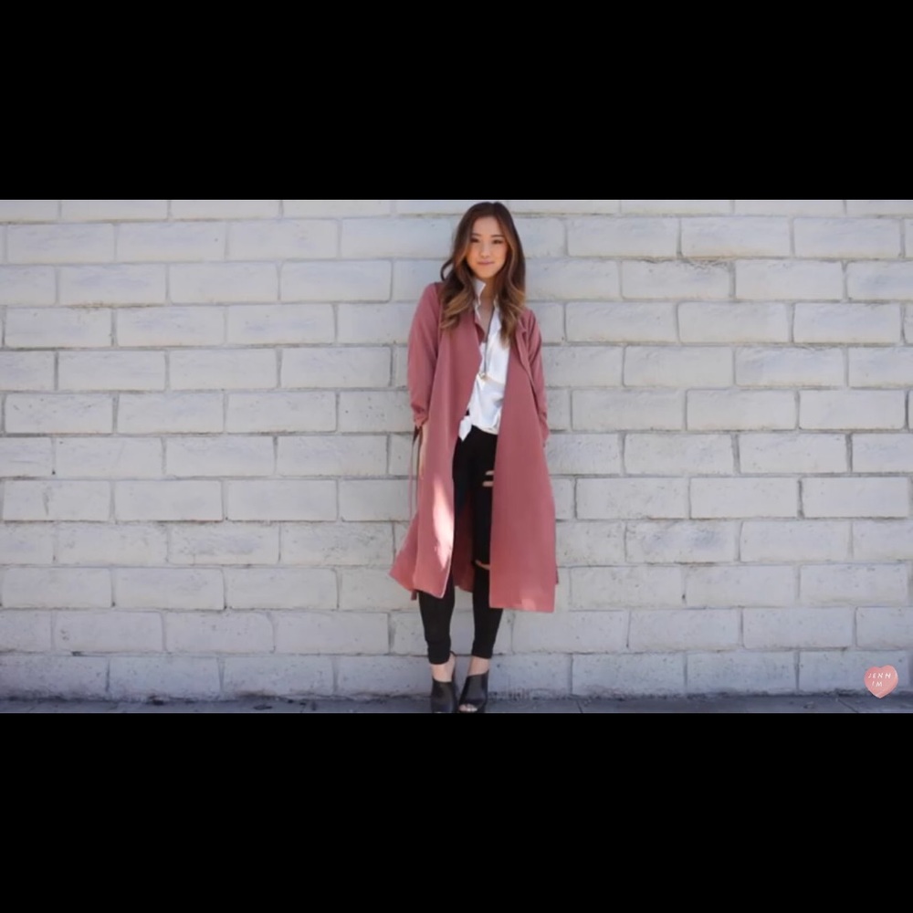 Pale pink/nude trench from American Apparel.