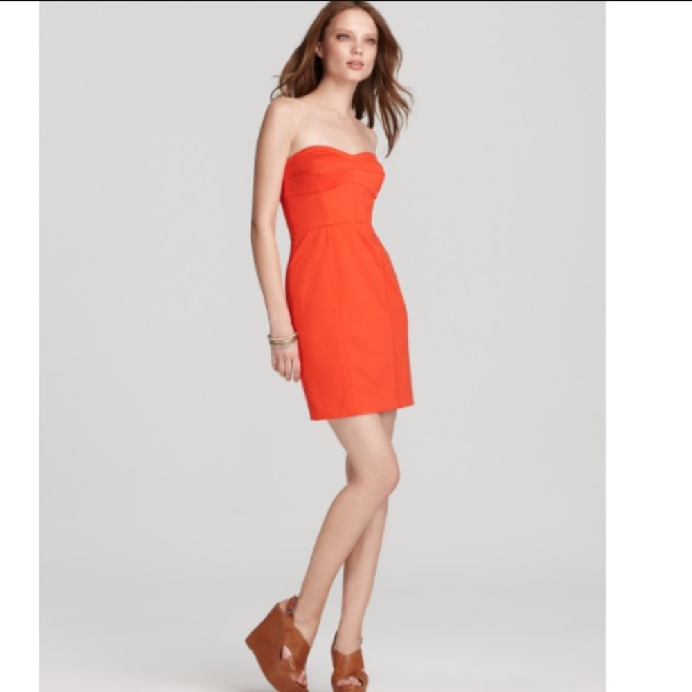 Rebecca Taylor strapless red dress