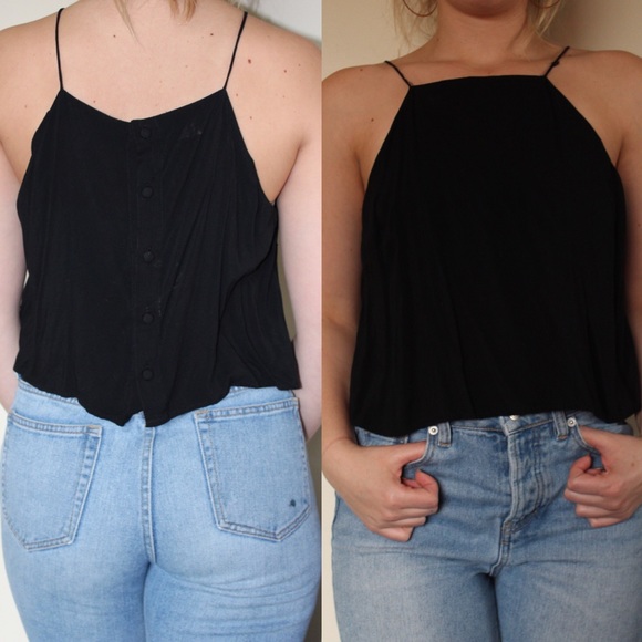Black tank w/ buttons on back - Picture 1 of 1