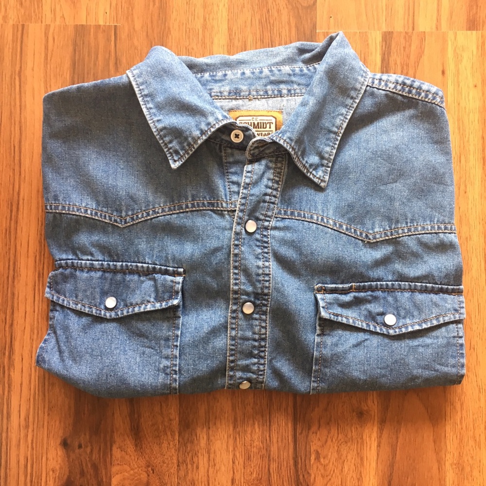 Short Sleeved Denim Shirt