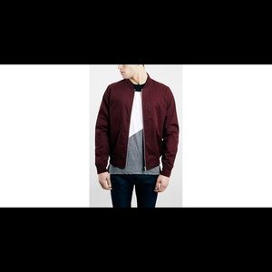 Topman Burgandy/Maroon Bomber Jacket