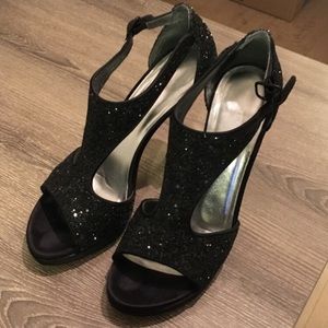 Stuart Weitzman black glitter