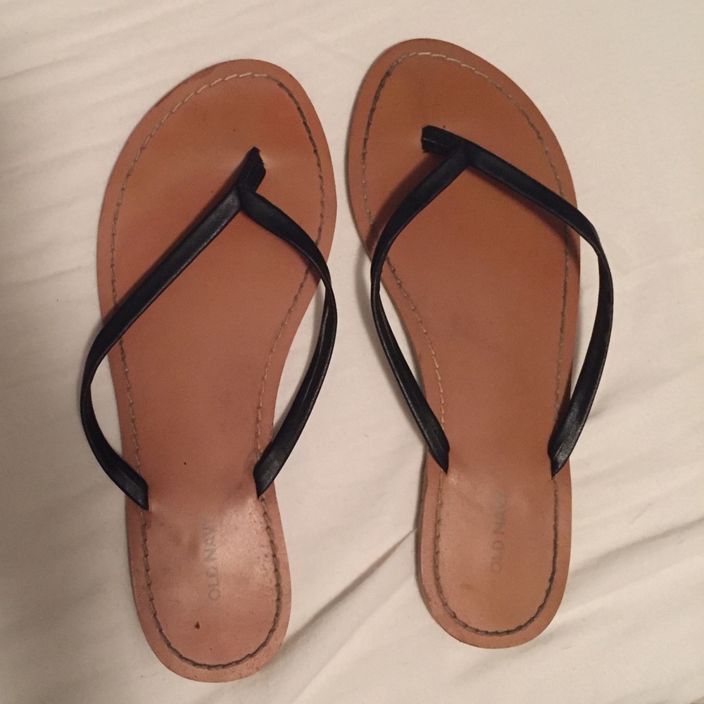 Black & Tan Flip Flops