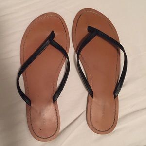 Black & Tan Flip Flops
