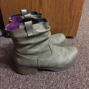 Grey ankle boots