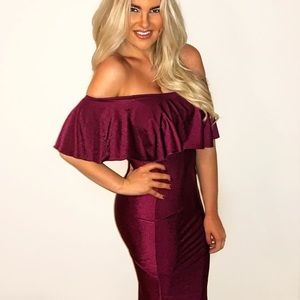 Off the shoulder ruffle dress