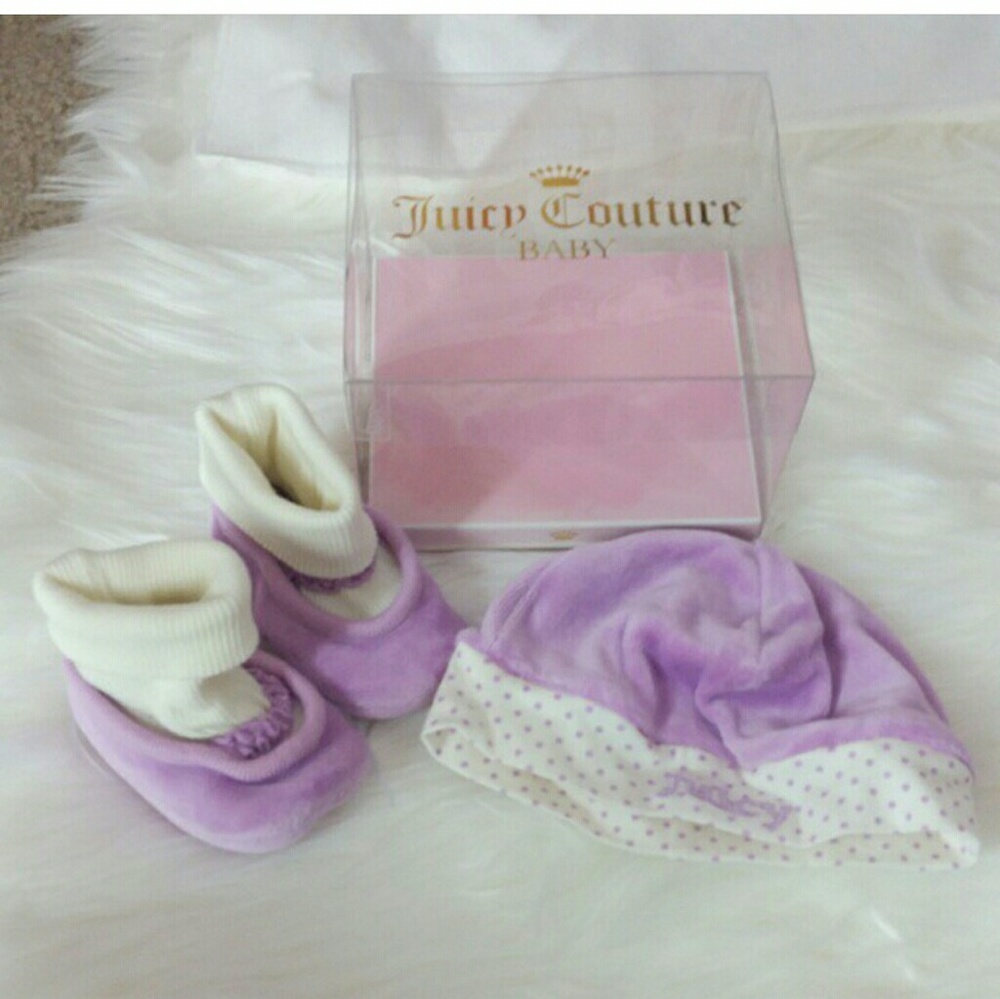 juicy baby hat and booties