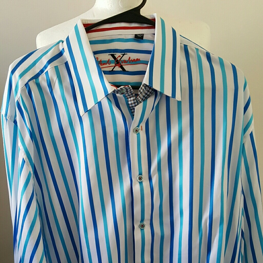 Robert graham dress shirt men's 2XL $300