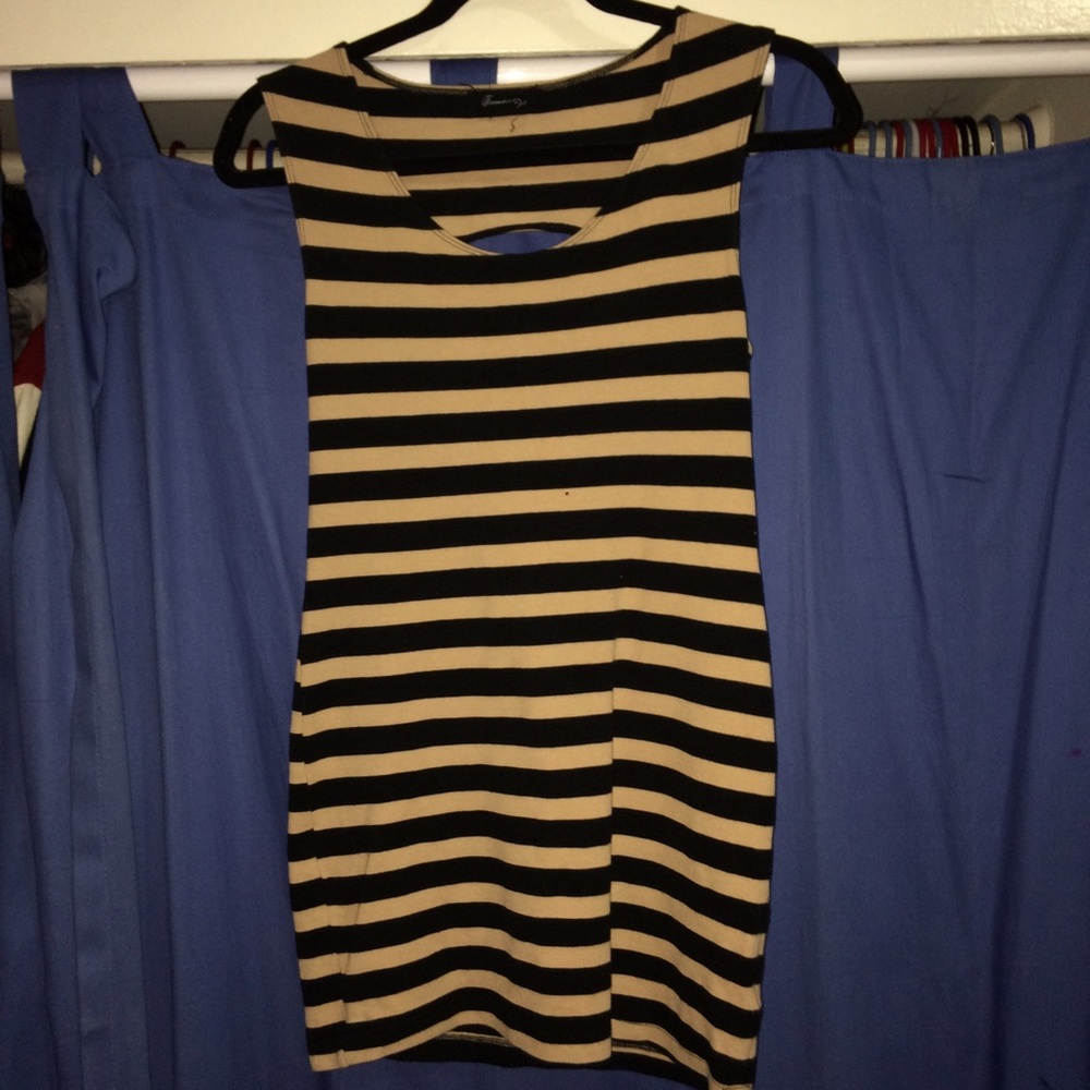 striped tight body on dress