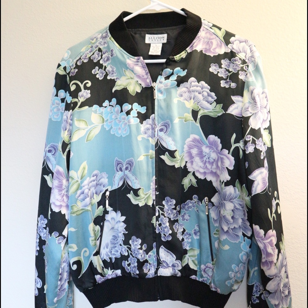 Allison Taylor floral print bomber jacket
