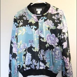 Allison Taylor floral print bomber jacket