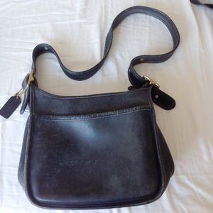 Coach vintage black leather handbag