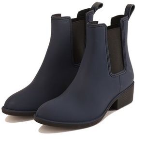 Jeffrey Campbell Navy Ankle Rain Boots