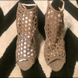 Taupe Cathy Jean Cut Out Heels