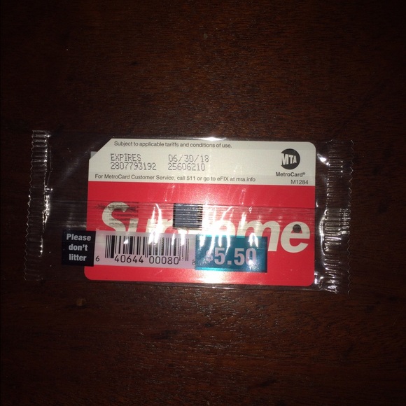 Supreme Other - SUPREME MTA METRO CARD
