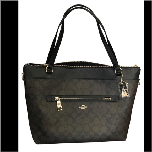 Coach Handbags - ❤️SOLD❤️ Coach TYLER TOTE SIGNATURE BROWN BLACK