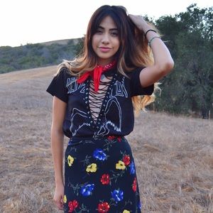 SOLD Led Zeppelin lace up band tee