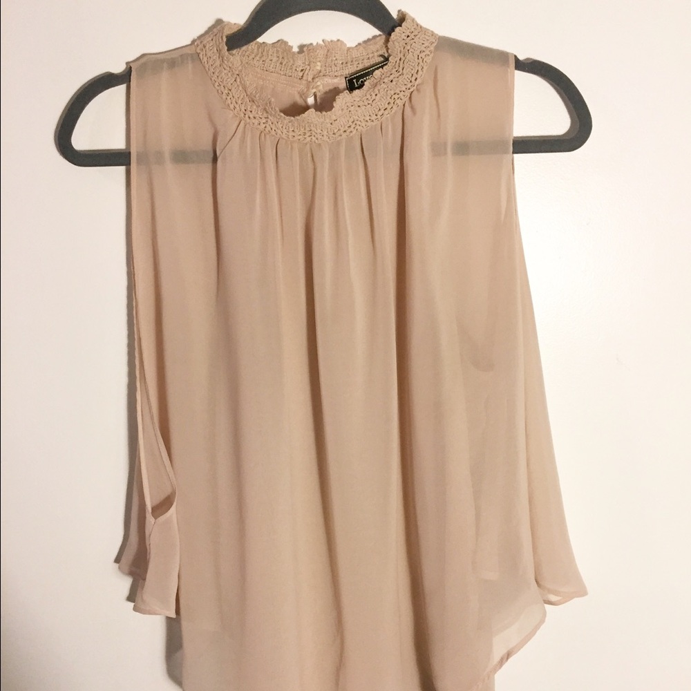 Love Stitch Sleeveless Flowy (double layered) Top