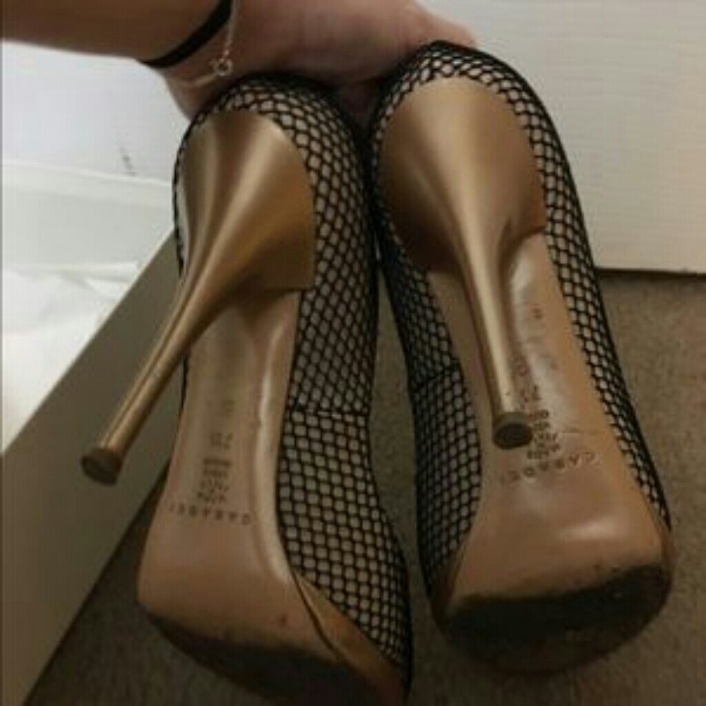 Casadei Fishnet Heels...Sz: 37.5... $540.00 - Picture 3 of 4