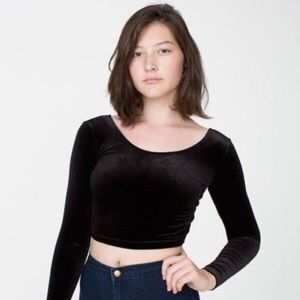NWT American Apparel Velvet Crop Top