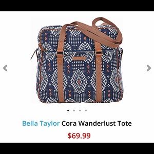 Bella Taylor Cora Wanderlust Tote NEW WITH TAGS!!!