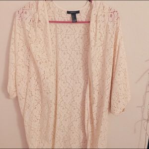 Nude lace cardigan