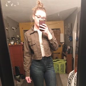 Forever 21 cropped utility jacket