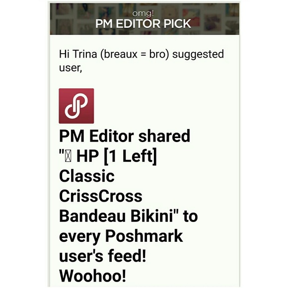 🆕 PM Editor HP Classic CrissCross Bandeau Bikini - Picture 4 of 4