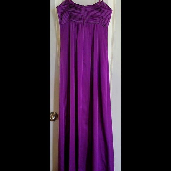 NWOT BCBG MaxAzria Purple Strapless Maxi/Gown - Picture 4 of 5