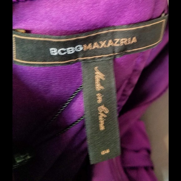 NWOT BCBG MaxAzria Purple Strapless Maxi/Gown - Picture 5 of 5
