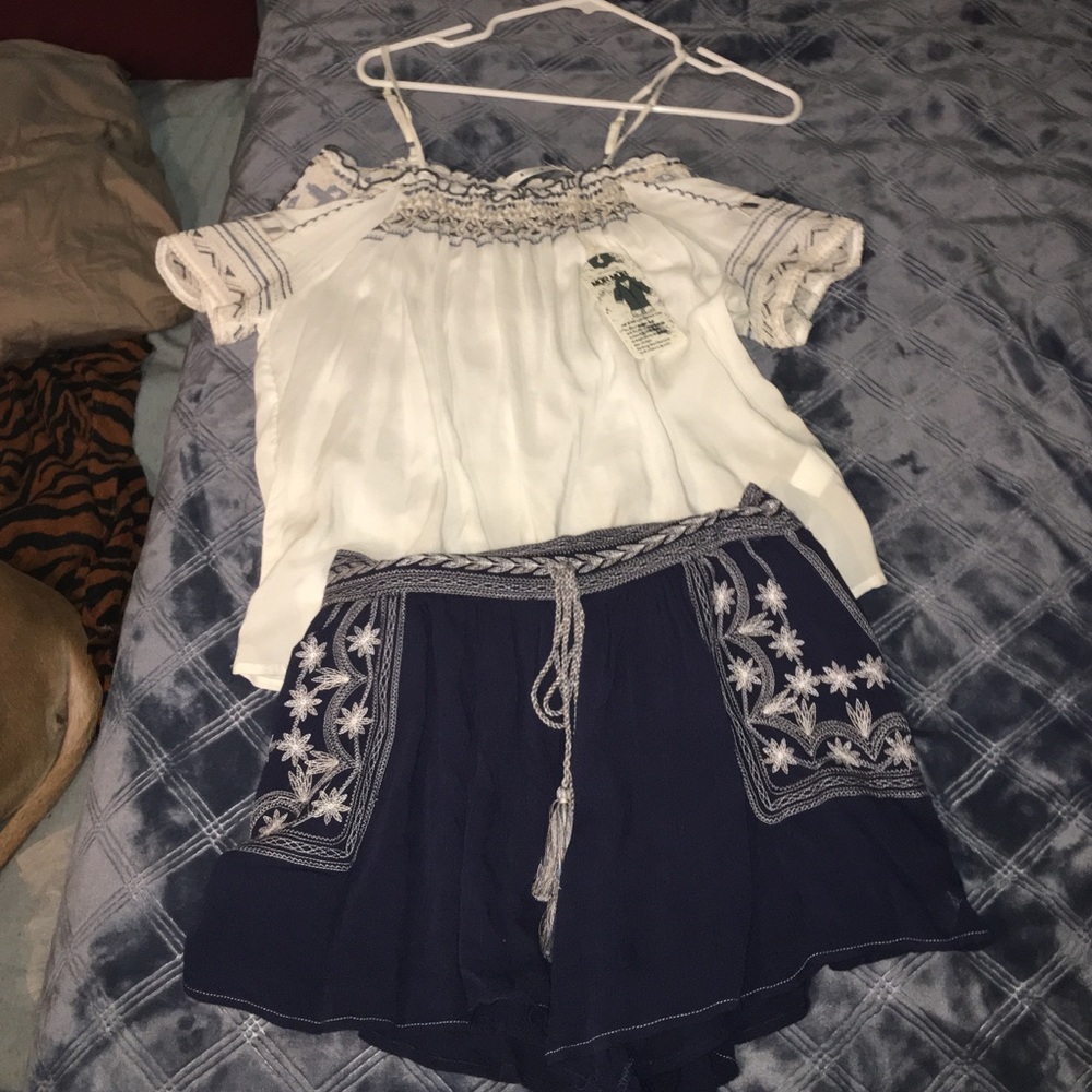 Off the shoulder top and shorts