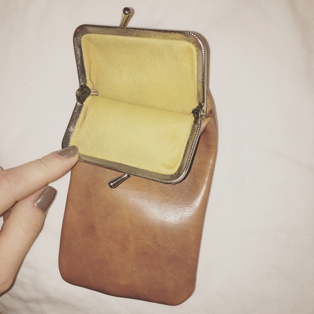 Vintage sunglasses pouch Leather