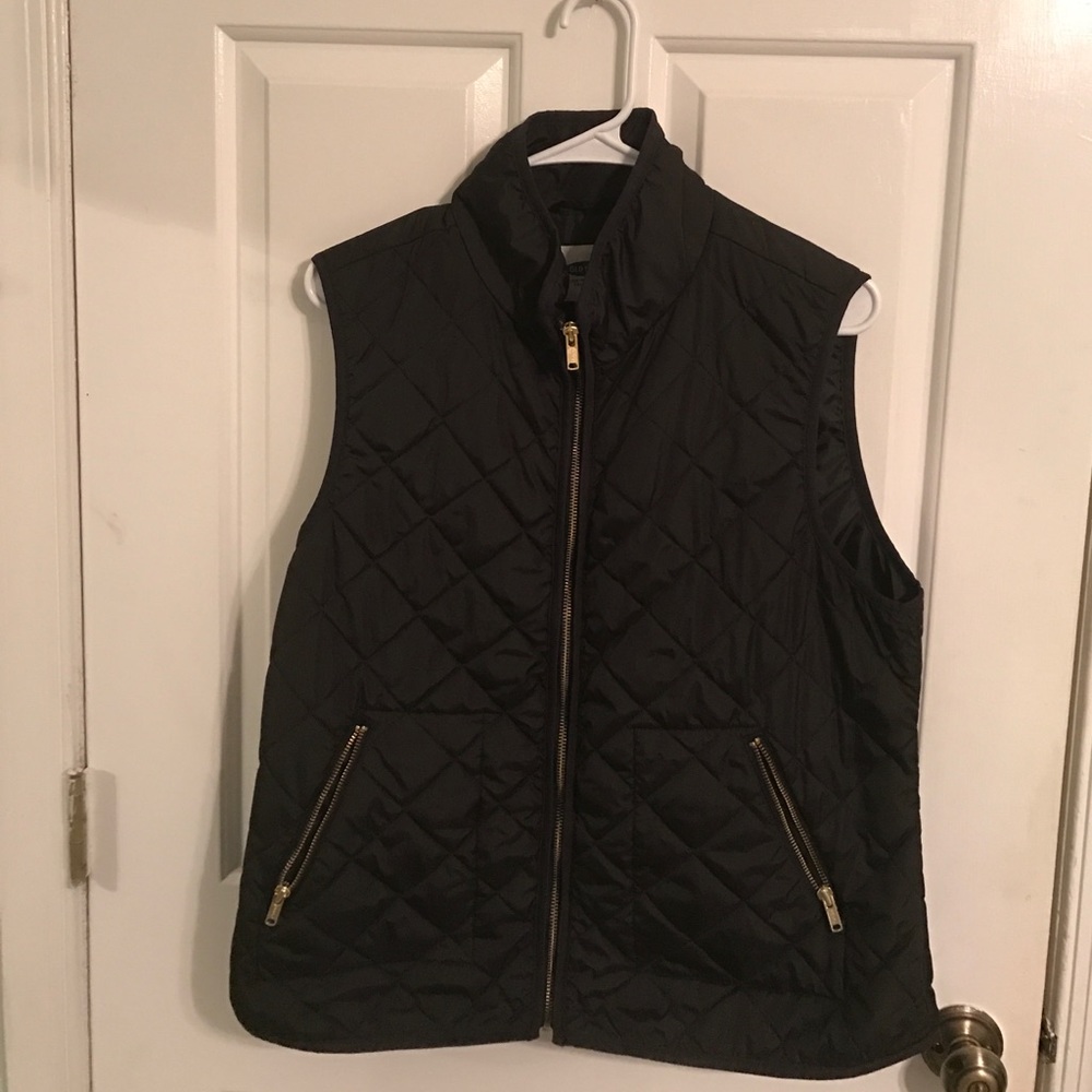 Black Quilted Vest