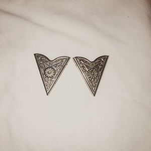 Collar clips . Western, silver, accent pieces.