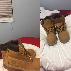 Tan Timberlands