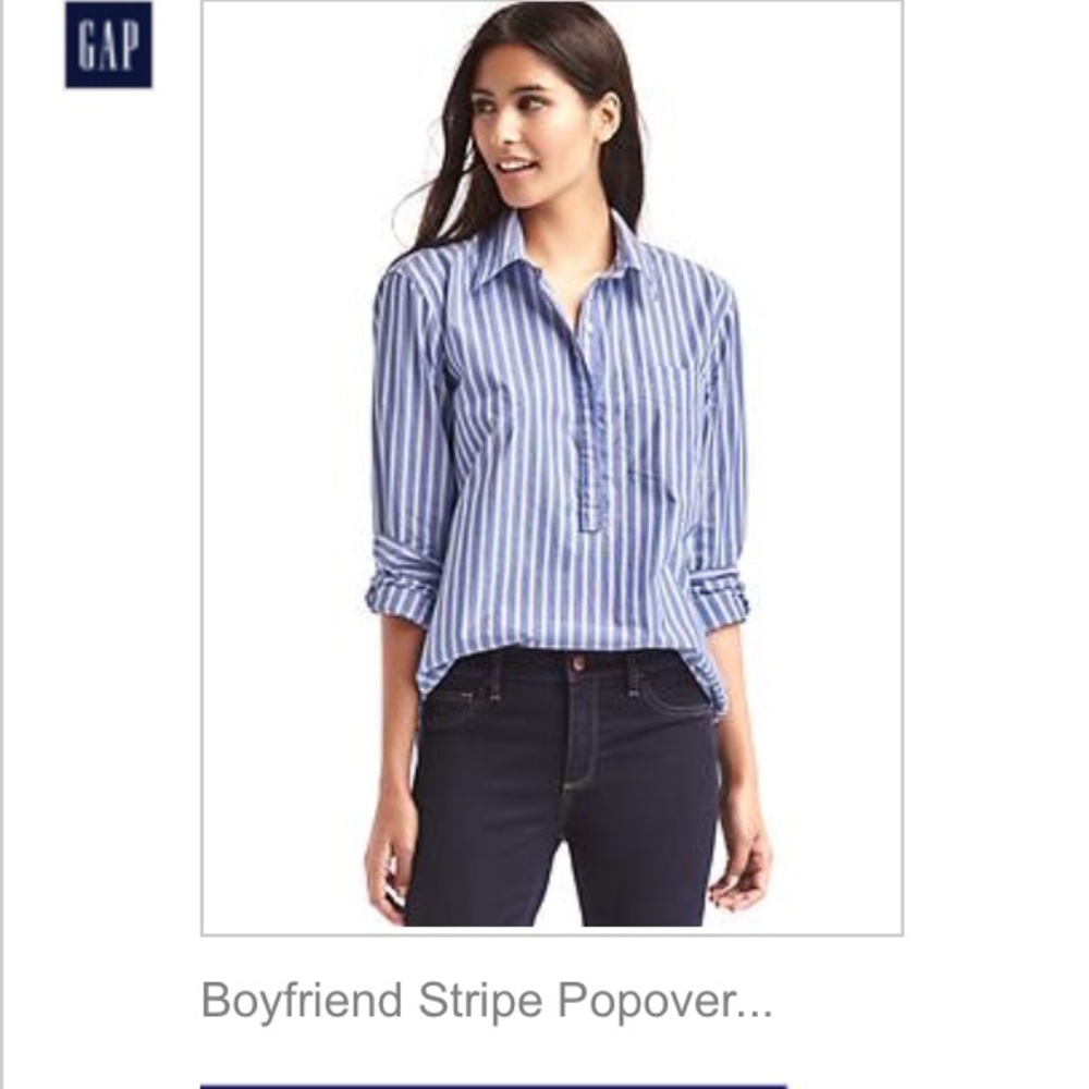 BUNDLE ONLY Gap boyfriend style tunic blue stripe