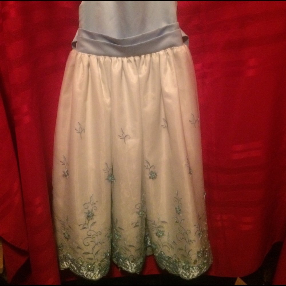 Gorgeous blue white dress with several layers