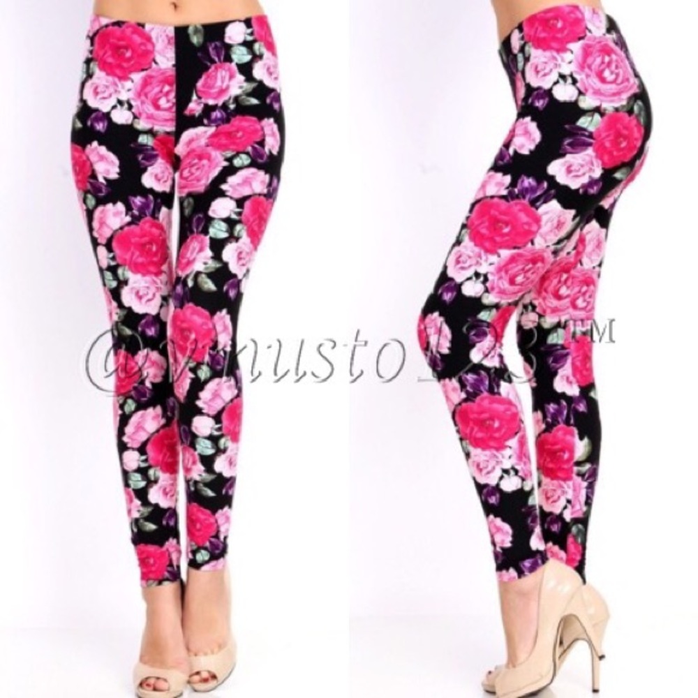 📍CLEARANCE 📍MEGA SOFT Brushed Floral Leggings - Picture 7 of 8
