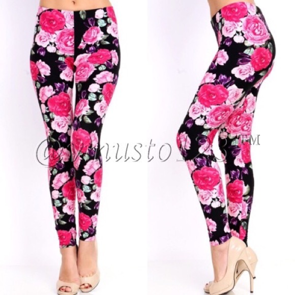 📍CLEARANCE 📍MEGA SOFT Brushed Floral Leggings - Picture 7 of 8