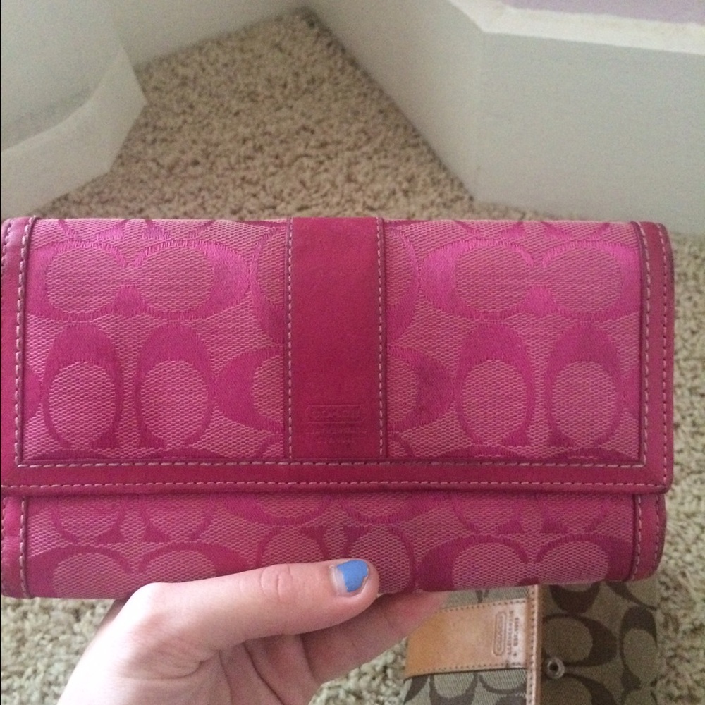 Pink Authentic Coach Wallet